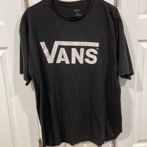 Vans Black Shirt with White Block Logo